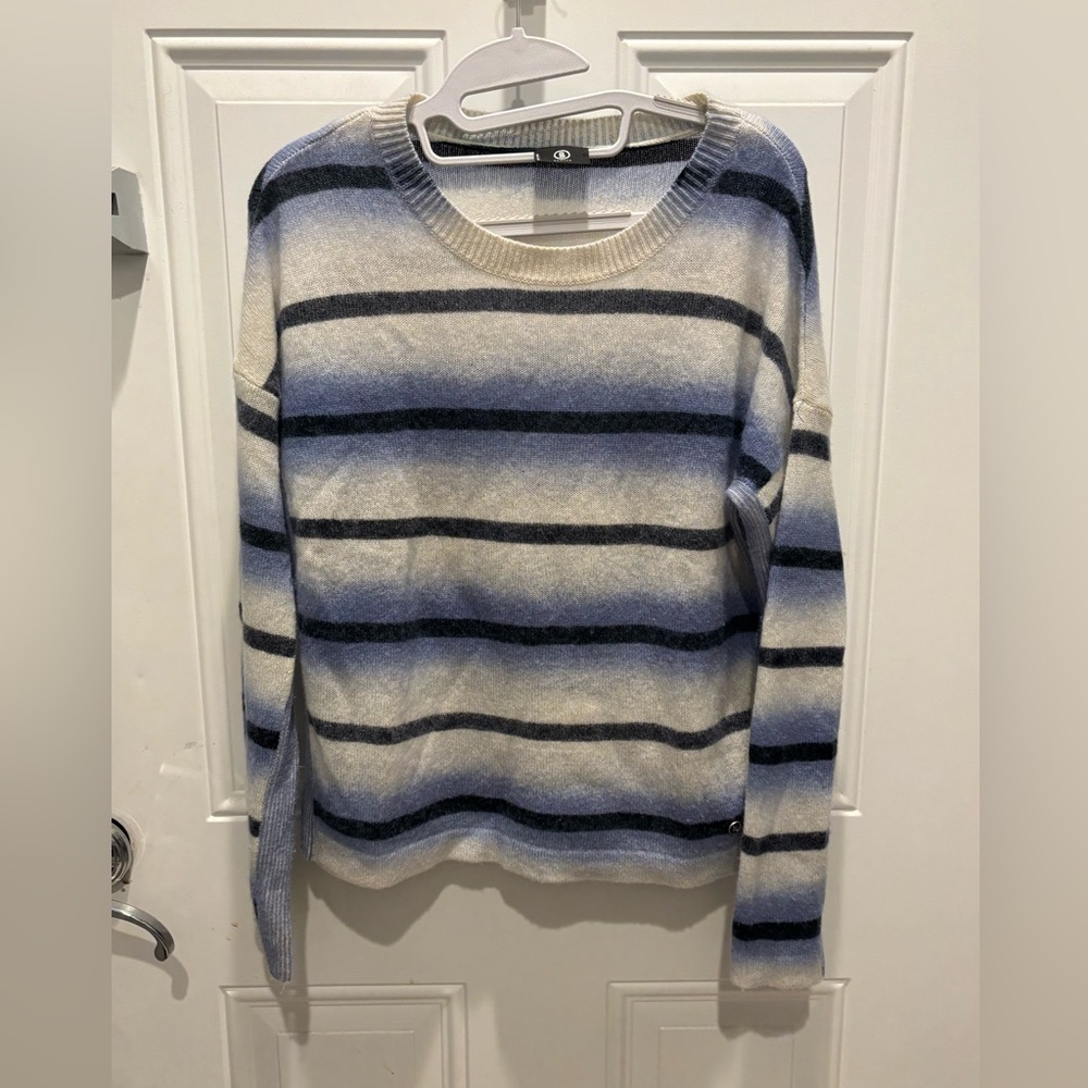 BOGNER Striped Cashmere Crewneck Sweater Size Small